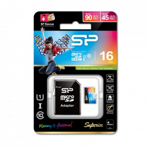 CARTE MEMOIRE 16 Go silicon power SP class 10