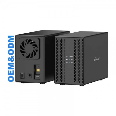 Blueendless 3.5"2.5" Dual Bay RAID HDD Enclosure BS-DB3502C