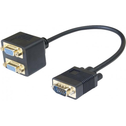 ADAPTATEUR 1VGA M TO 2VGA F