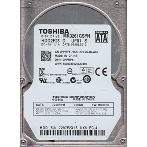 DISQUE DUR 320 GB 2.5’’ SATA toshiba