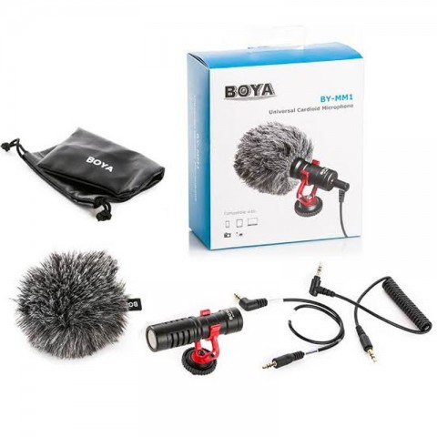 BOYA – Microphone Audio-vidéo Lavalier à condensateur BY-MM1