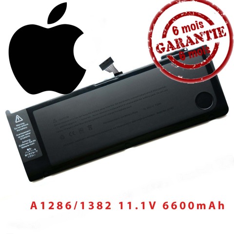 BATTERIE PC PORTABLE MAC A1286/1382 11.1V 6600mAh