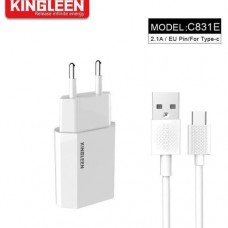 CHARGEUR KINGLEEN type- C / USB 2.1A /C831