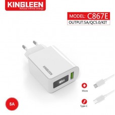 CHARGEUR KINGLEEN QC3.0 C867 E 5A