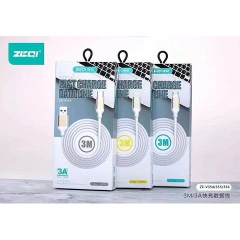 cable Zeqi-v356 3m fast charge 3A SAM/IPH