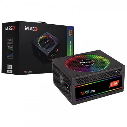 BLOC ALIMENTATION Gamer 850W M-RED RGB 80+ GOLD