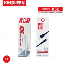 Câble micro USB - Kingleen - K50 - 1,2 m - 5.0 A