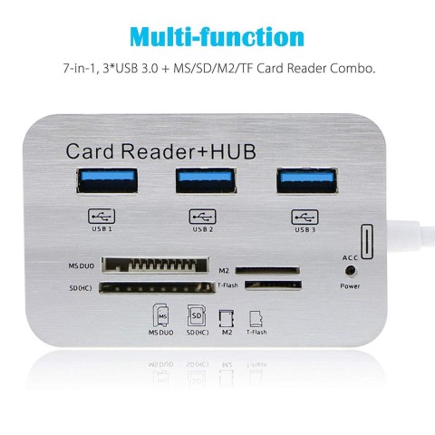 COMBO HUB USB 3.1 +MULTI- LECTEUR MÉMOIRE